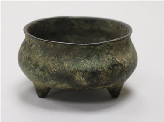 A Chinese bronze censer